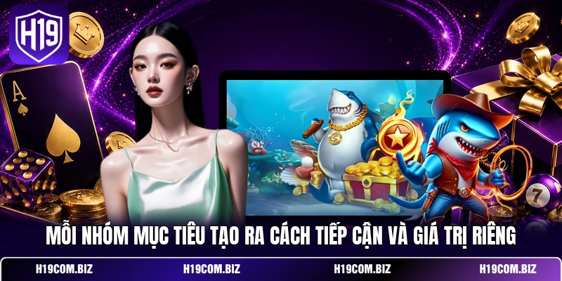 Mỗi nhóm mục tiêu tạo ra cách tiếp cận và giá trị riêng